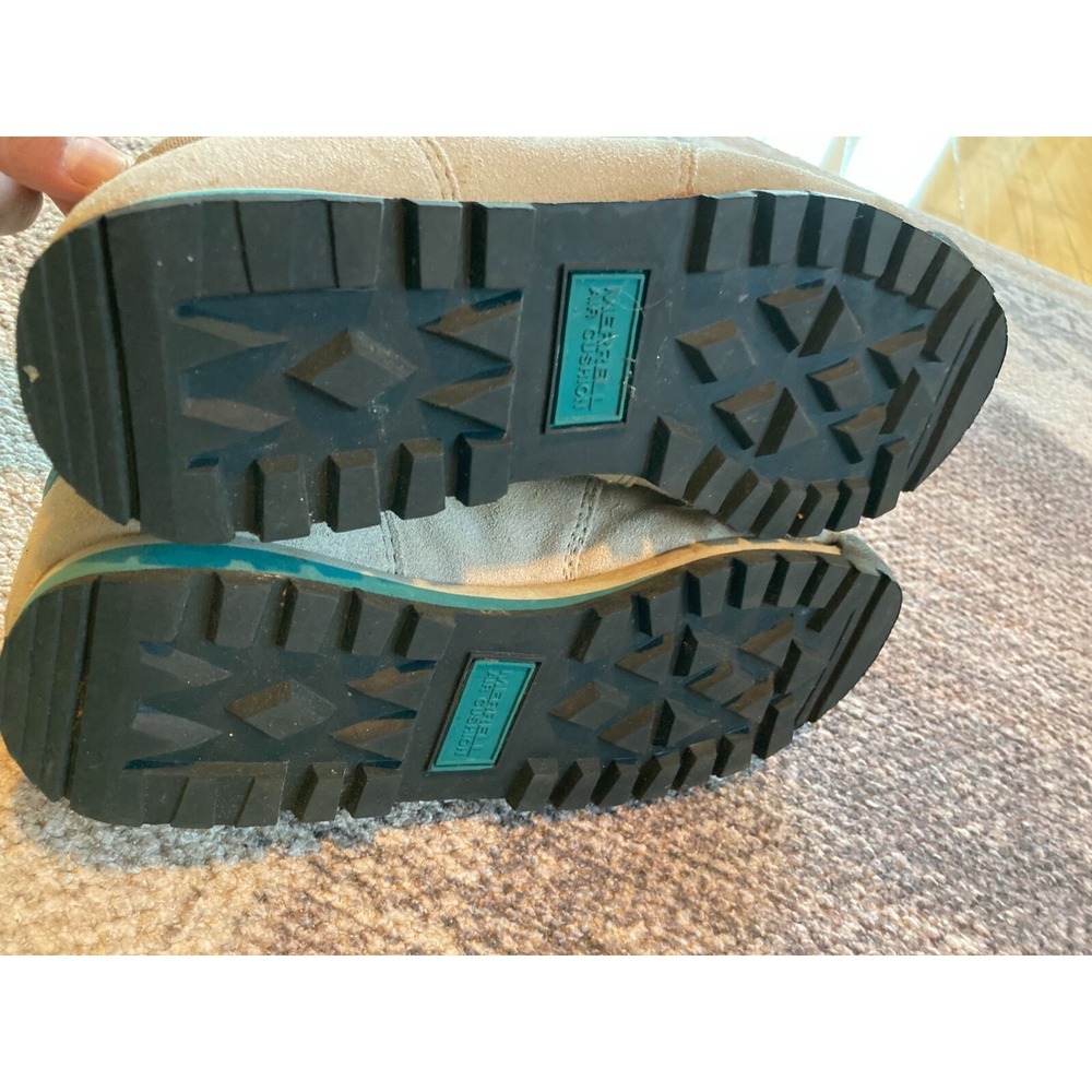 Vintage Merrell Women's Light Traveler Green Gray Leather Hiking‎ Boots Size 6.5 - Picture 10 of 10